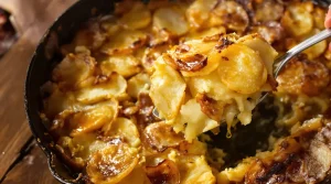 Gratin ultra simple pommes-oignons-bouillon : plus gourmand qu’un dauphinois classique